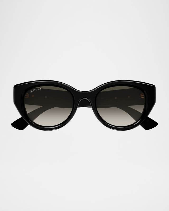 Double G Round Acetate Sunglasses